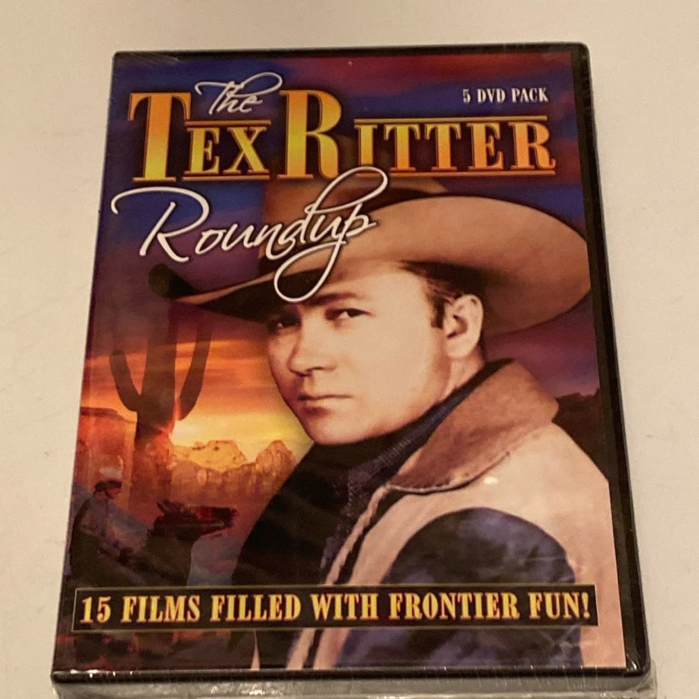 NEW SEALED! The Tex Ritter Roundup 5 DVD 15 Movies Boy Scouts, Rollin' Plains ++